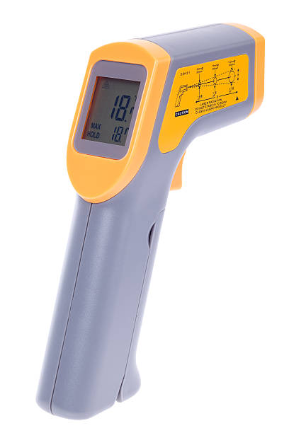 termometro a infrarossi - infrared thermometer foto e immagini stock