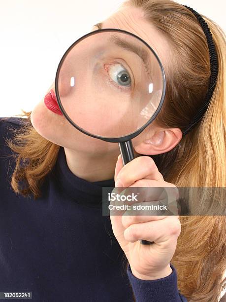 Eye Spy 3 Stock Photo - Download Image Now - Magnifying Glass, Women, Detective