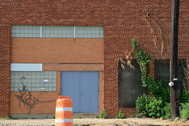 istock Urban graffiti near road construction 182053254