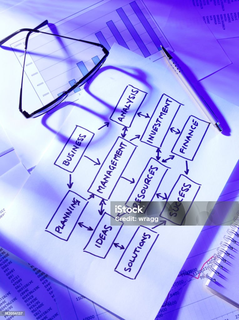 Business-Diagramm - Lizenzfrei Blau Stock-Foto