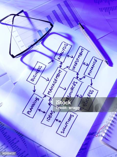 Diagrama De Flujo De Negocios Foto de stock y más banco de imágenes de Azul - Azul, Conceptos, Datos