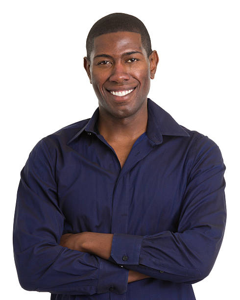 istock Smiling Young Man Crosses Arms 182054553