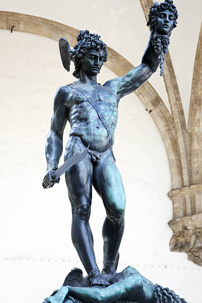 istock Statue of Perseus holding Medusa's head  in Florence 182054564
