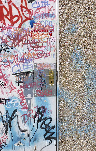istock Graffiti spaghetti scribbles riot of color! 182054684