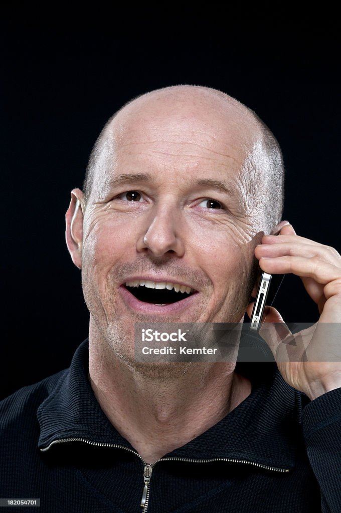 Feliz Homem falando no telefone - Foto de stock de 40-49 anos royalty-free