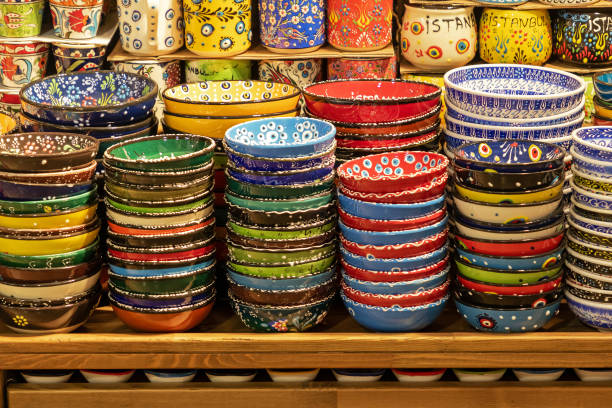 istock Colorful bowls sold on market 1820552419