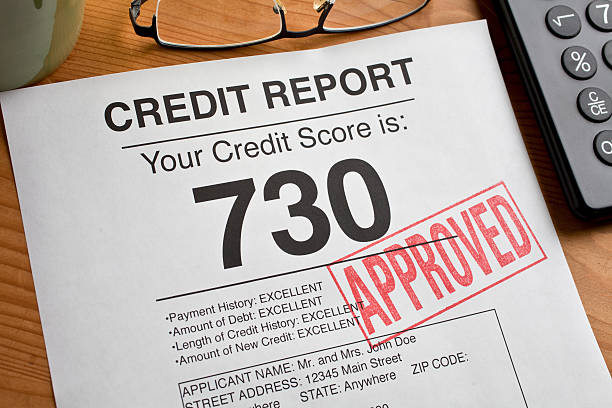 istock Approved Credit Score form on a desk. 182055269