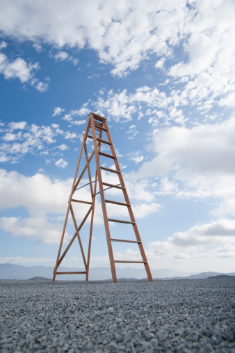 3D rendering illustration of an industrial ladder