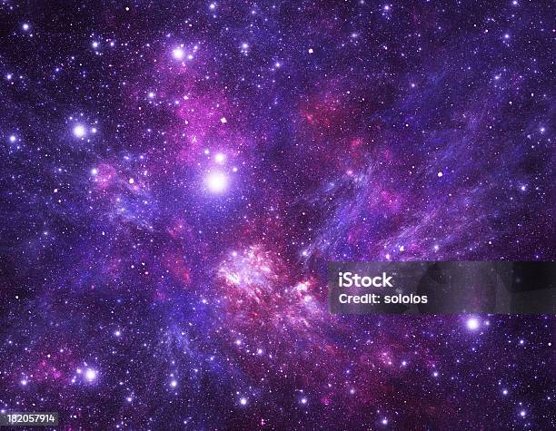 Stars Background Stock Photo - Download Image Now - Galaxy, Outer Space, Purple