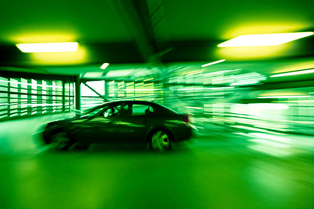 Speed motion on road at night