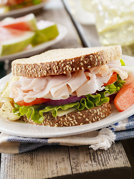 istock Turkey Sandwich at a Picnic 182058508