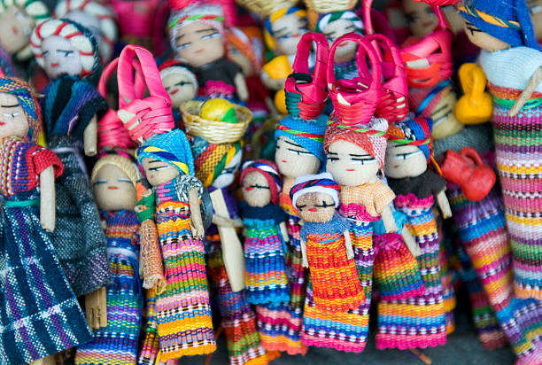 Guatemalan dolls stock photo