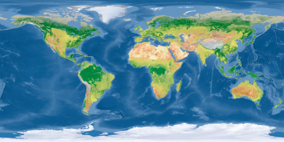Topographic mapa mundial photo