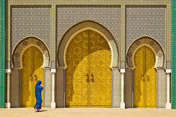 "Golden door in Fes, door of Royal palace.OTHER MOROCCO PHOTOS"