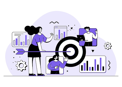 Manager Giving Task Manager Giving Tasks And Feedback About Project To Employees Workflow ...
