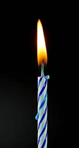 Photo of Birthday Candle on Black