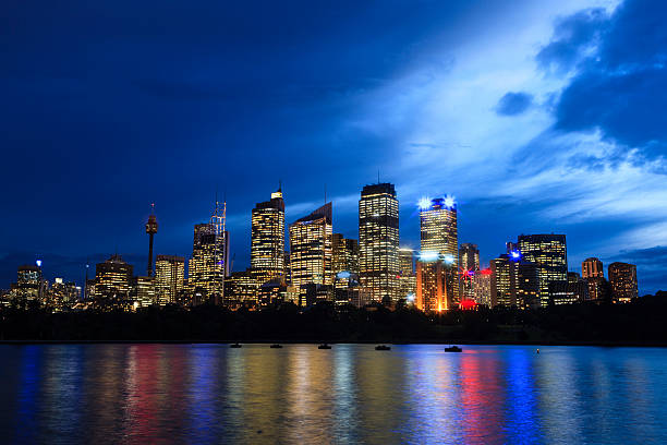 istock Closeup - Sydney CBD at sunset 182060056