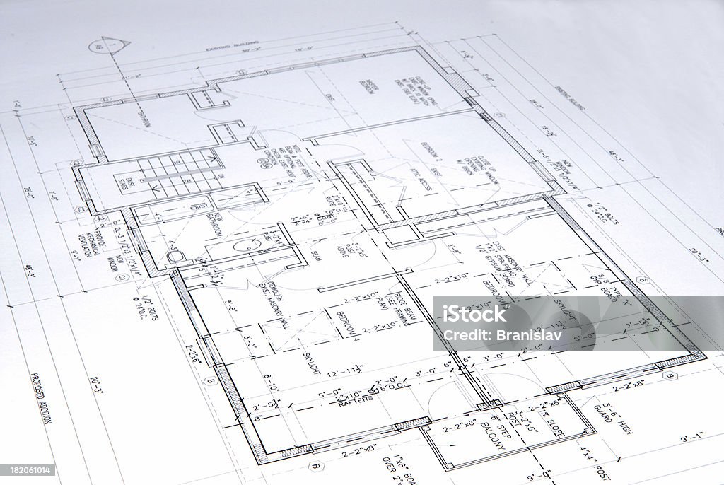 Disegni architettonici, 75 - Foto stock royalty-free di Architettura