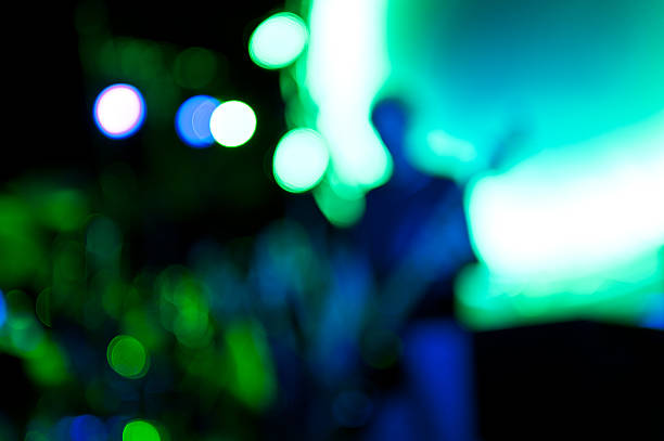 istock Blurry shoot of a live rock band 182061324