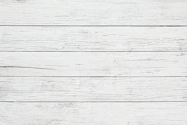 Photo of White wooden board background