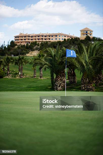 Bandera De Golf En La Brisa 3 Foto de stock y más banco de imágenes de Actividad - Actividad, Agujero, Azul