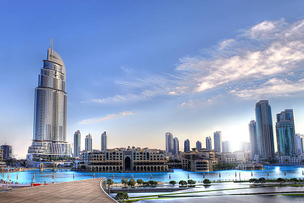 towers cityscape - Dubai HDR stock photo