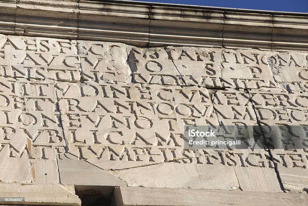 Antiga Roman Script - Royalty-free Alfabeto Foto de stock