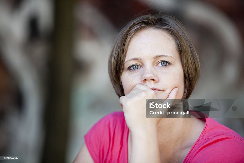Daydreaming Pensive woman Adult Stock Photo