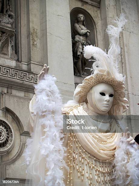 White Costume Carnival In Venice Stock Photo - Download Image Now - Architecture, Artist's Model, Arts Culture and Entertainment