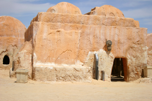 The traditional huts in Tunisia.