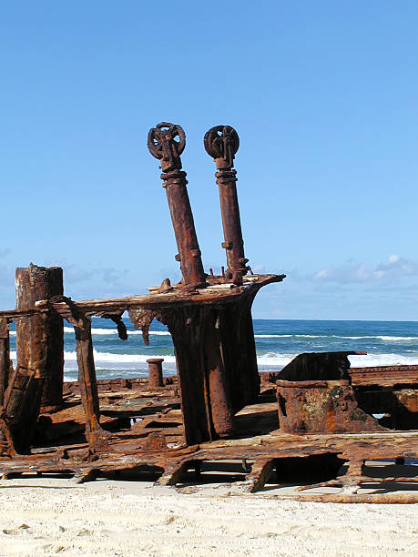 Maheno shipwreck stock photo