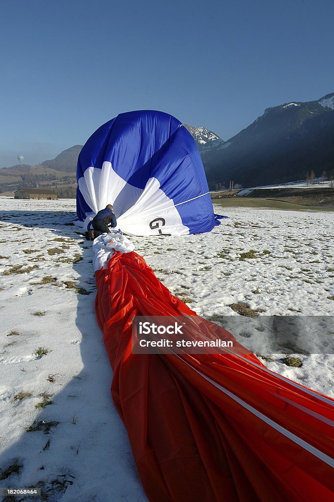 Heißluftballons Schweizer Alpen - Lizenzfrei Alpen Stock-Foto