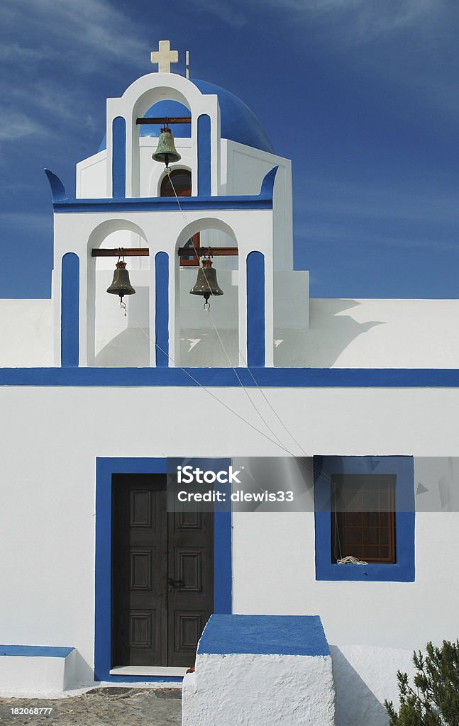Île grecque Chapelle Bell Tower - Photo de Archipel des Cyclades libre de droits