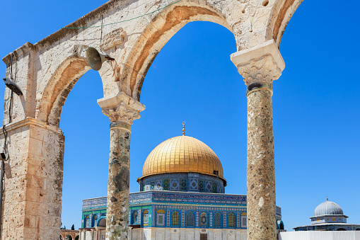 Dome of the rock Temple mountain in Jerusalem