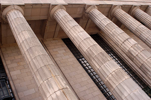 Columns Faculty of Law in Buenos Aires, Argentina five columns stock pictures, royalty-free photos & images