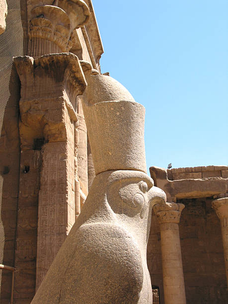 Status of Horus, Egypt stock photo