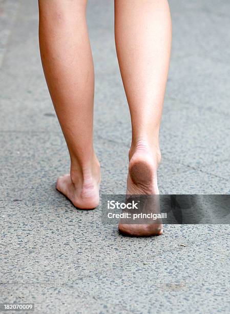 Barefoot Lady Stock Photo - Download Image Now - Barefoot, Active Lifestyle, Adult