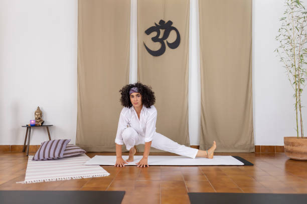 istock Mature woman practising yoga 1820726936