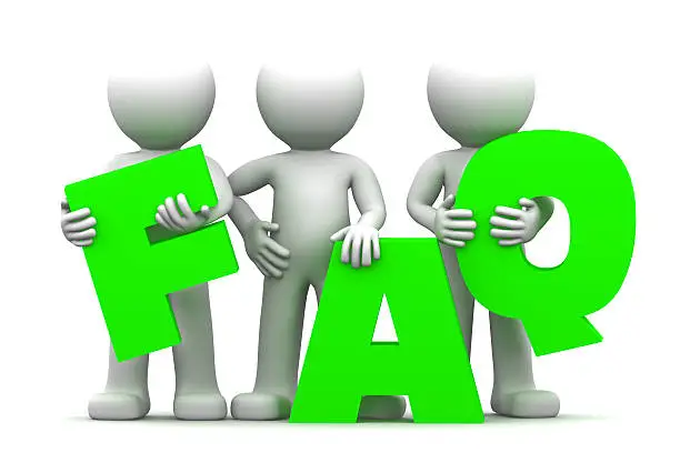 Photo of 3d people holding Friendly asked question sign