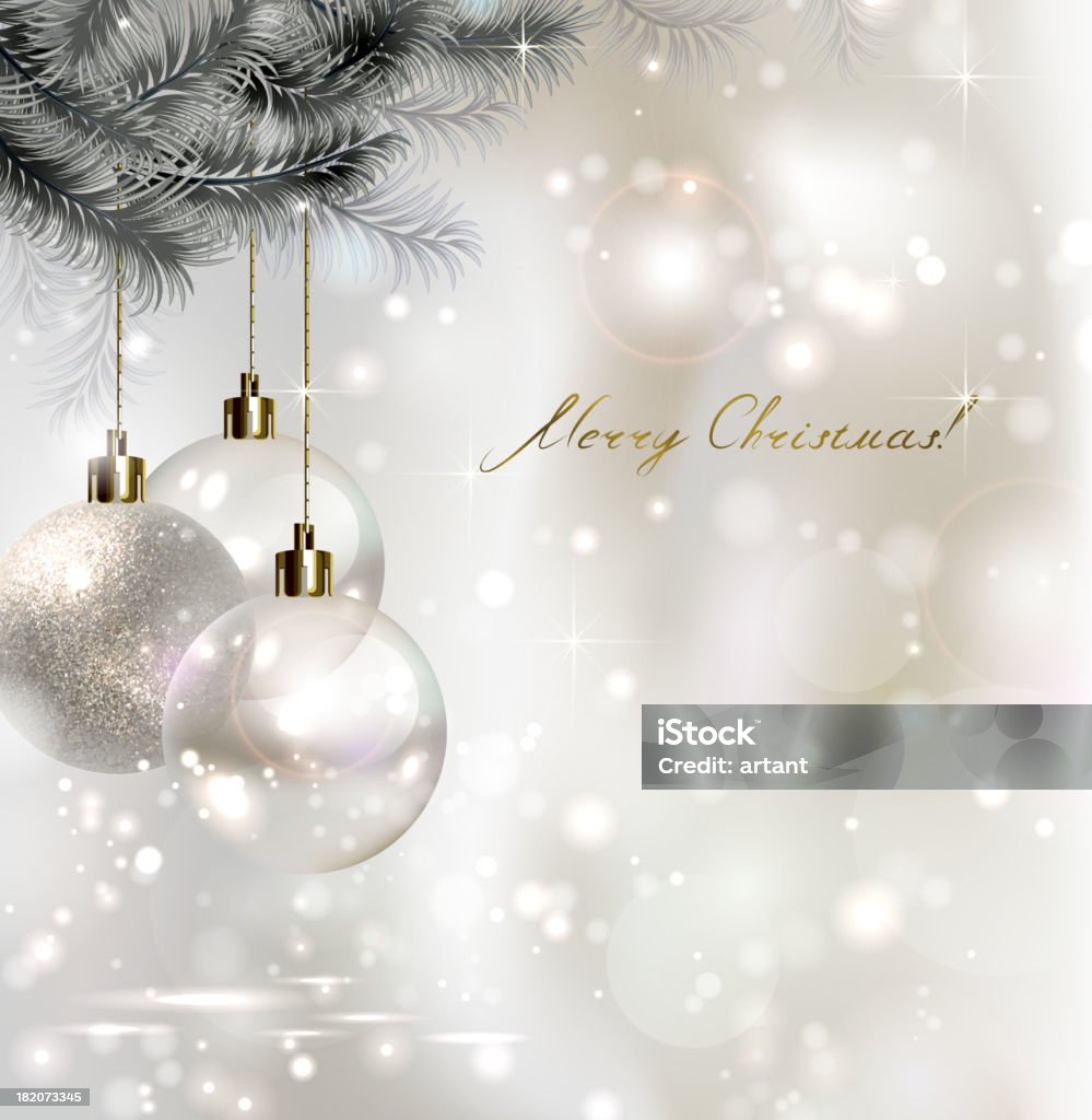 Christmas background Shiny Christmas background with three evening balls Backgrounds stock vector