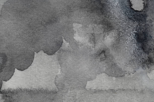 istock Abstract grey watercolor painting as background, top view 1820743175