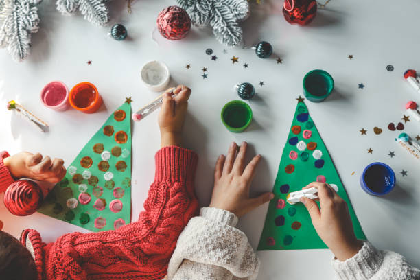 istock Idea for Christmas creativity with children 1820745350