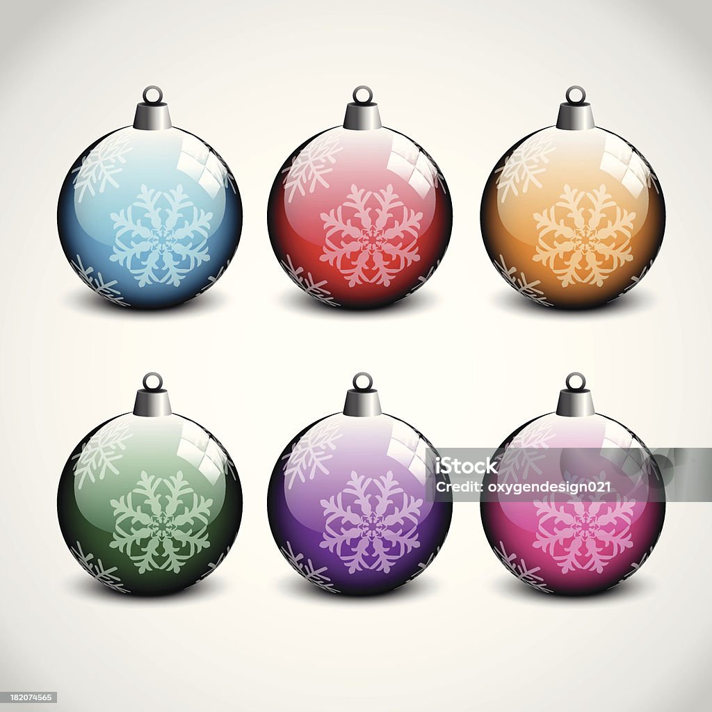 Christmas ornaments A set of Christmas ornaments width snowflakes. Christmas stock vector