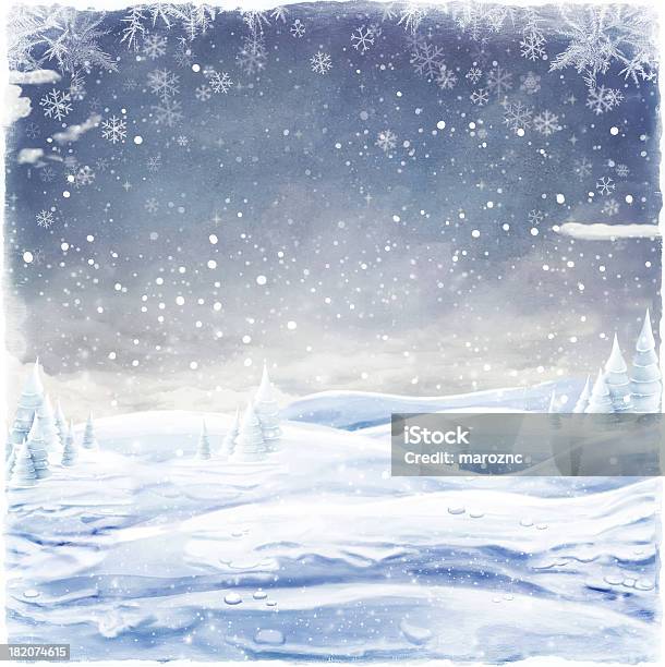 Abstract Christmas Background With Snowflakes Stock Illustration - Download Image Now - 2014, Art, Art And Craft