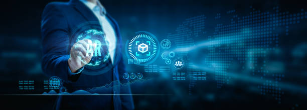 istock Augmented reality concept. AR, augmented reality icon. Business, Technology, the Internet, and network concepts 1820777428