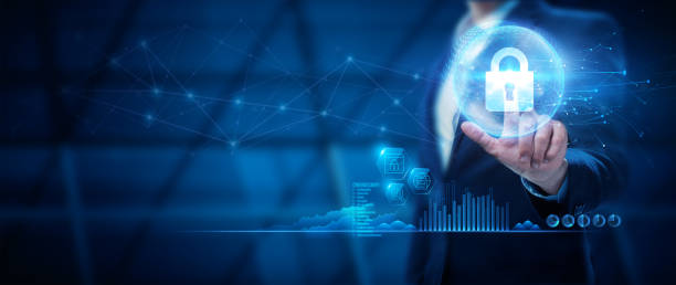 istock Concepts of cybersecurity, user privacy protection, and encryption, and secure internet access Cybernetics, screen padlock, and future technology. 1820785033