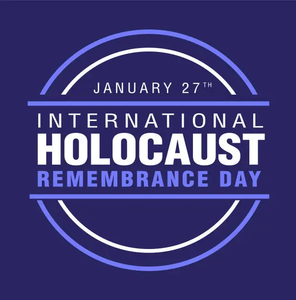 Vector illustration of International Holocaust Remembrance Day January 27 logo design