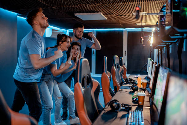 istock Esport Gamers Team Celebrating Victory 1820803229