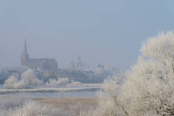 istock View on Kampen and river IJssel in winter in Holland 1820815421