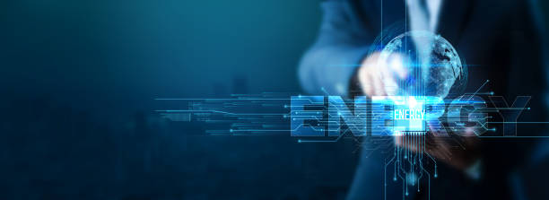 istock Businessman using Energy technology with smartphone on global network 1820826119